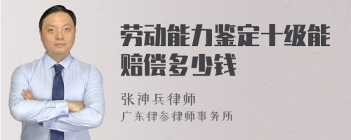 劳动能力鉴定十级能赔偿多少钱