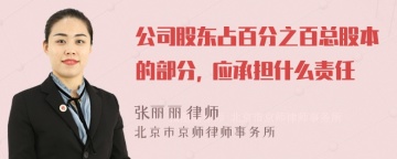 公司股东占百分之百总股本的部分, 应承担什么责任