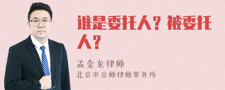 谁是委托人？被委托人？