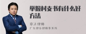 举报村支书有什么好方法