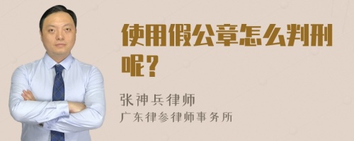 使用假公章怎么判刑呢？