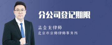 分公司登记期限