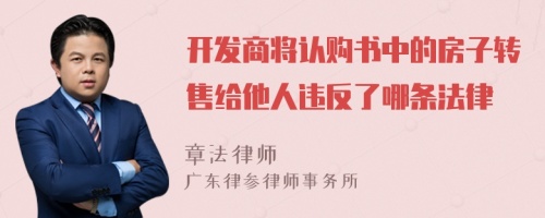 开发商将认购书中的房子转售给他人违反了哪条法律