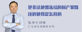 犯非法处置冻结的财产罪既遂的处罚是怎样的