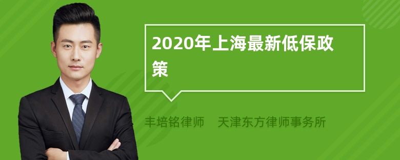 2020年上海最新低保政策