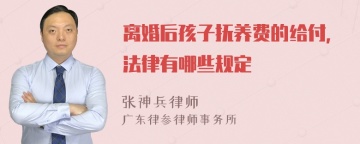 离婚后孩子抚养费的给付，法律有哪些规定