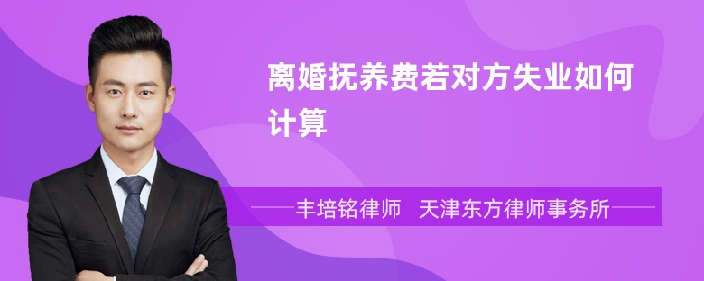 离婚抚养费若对方失业如何计算