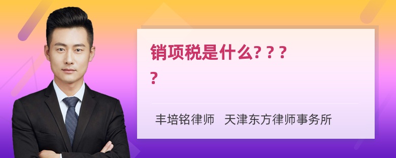 销项税是什么? ? ? ?