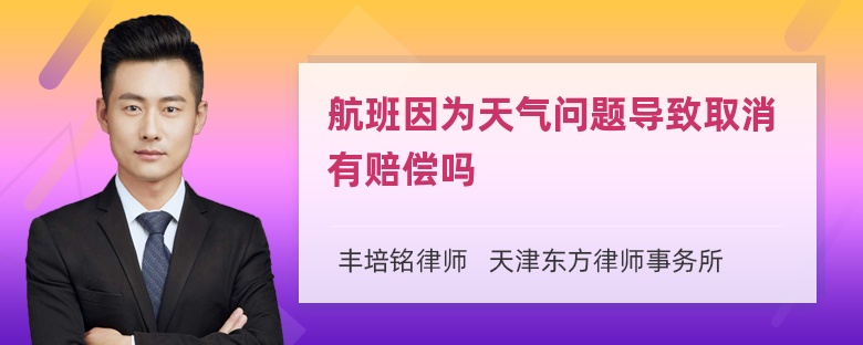 航班因为天气问题导致取消有赔偿吗