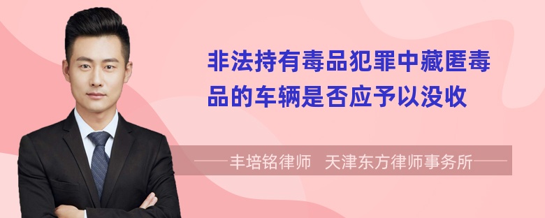 非法持有毒品犯罪中藏匿毒品的车辆是否应予以没收