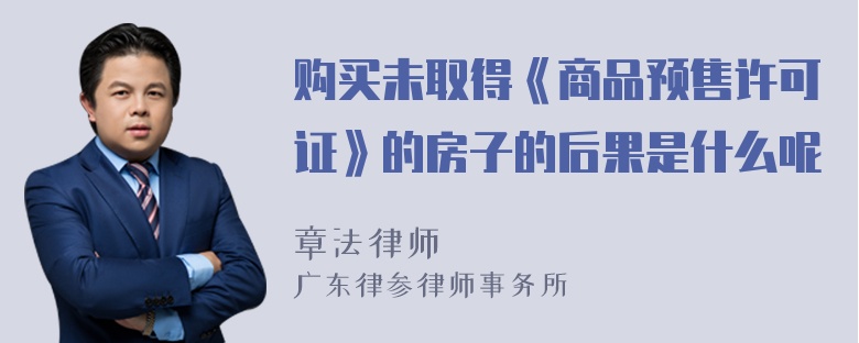 购买未取得《商品预售许可证》的房子的后果是什么呢