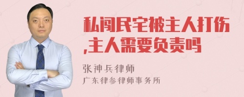 私闯民宅被主人打伤,主人需要负责吗