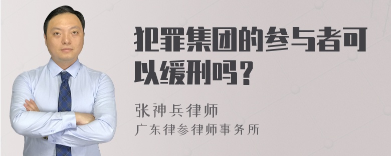 犯罪集团的参与者可以缓刑吗？