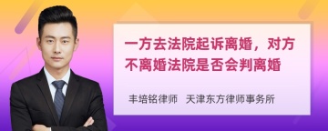 一方去法院起诉离婚，对方不离婚法院是否会判离婚