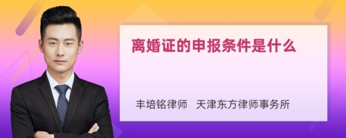 离婚证的申报条件是什么