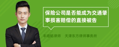 保险公司是否能成为交通肇事损害赔偿的直接被告