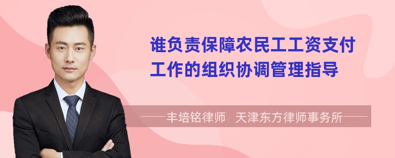 谁负责保障农民工工资支付工作的组织协调管理指导