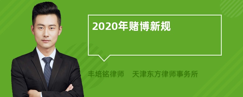 2020年赌博新规