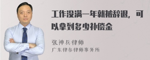 工作没满一年就被辞退，可以拿到多少补偿金