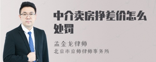 中介卖房挣差价怎么处罚