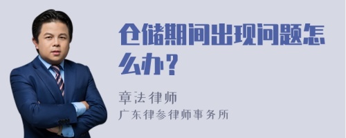 仓储期间出现问题怎么办？