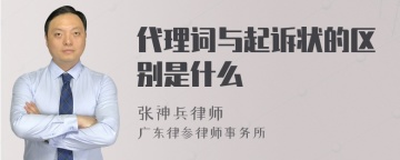 代理词与起诉状的区别是什么