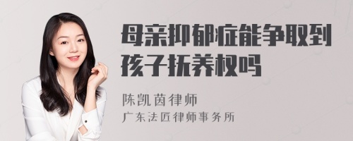 母亲抑郁症能争取到孩子抚养权吗