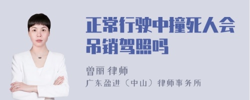 正常行驶中撞死人会吊销驾照吗