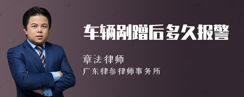 车辆剐蹭后多久报警