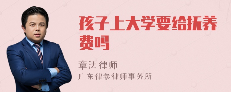 孩子上大学要给抚养费吗