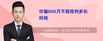 诈骗800万不赔偿判多长时间