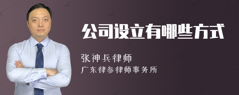 公司设立有哪些方式