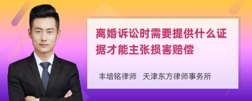 离婚诉讼时需要提供什么证据才能主张损害赔偿