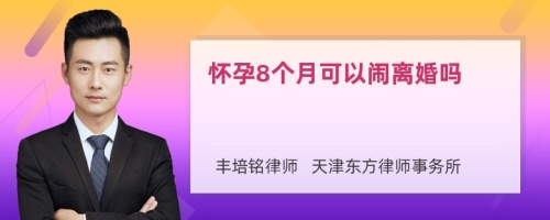 怀孕8个月可以闹离婚吗