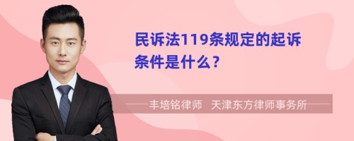 民诉法119条规定的起诉条件是什么？