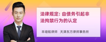 法律规定: 由债务引起非法拘禁行为的认定