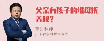 父亲有孩子的继母抚养权？