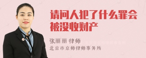 请问人犯了什么罪会被没收财产