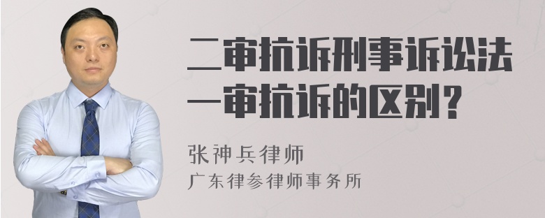 二审抗诉刑事诉讼法一审抗诉的区别？