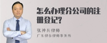 怎么办理分公司的注册登记?