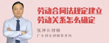 劳动合同法规定建立劳动关系怎么确定