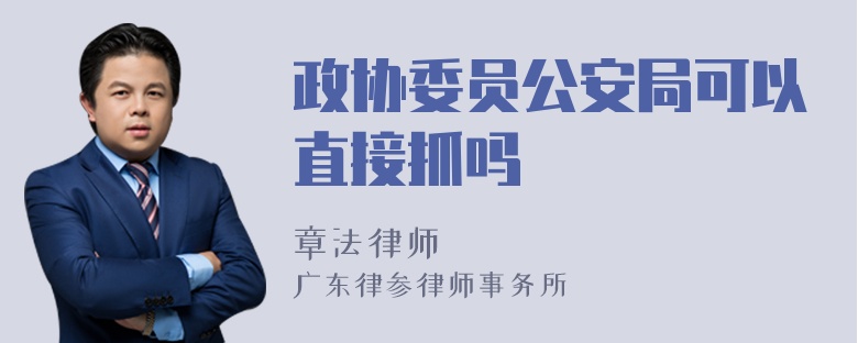 政协委员公安局可以直接抓吗