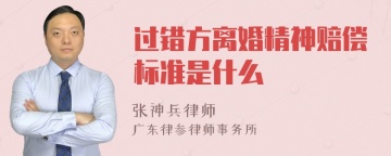 过错方离婚精神赔偿标准是什么