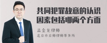 共同犯罪故意的认识因素包括哪两个方面