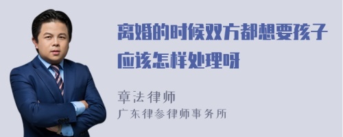 离婚的时候双方都想要孩子应该怎样处理呀