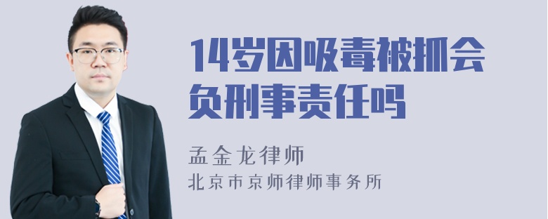 14岁因吸毒被抓会负刑事责任吗