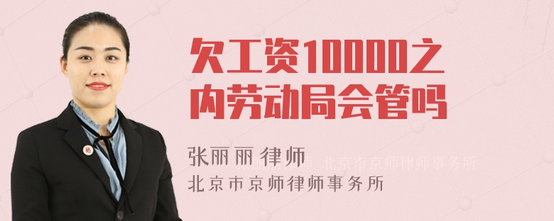 欠工资10000之内劳动局会管吗