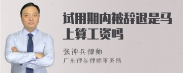 试用期内被辞退是马上算工资吗