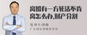 离婚有一方死活不肯离怎么办,财产分割