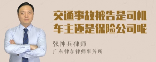 交通事故被告是司机车主还是保险公司呢